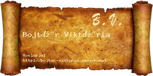 Bojtár Viktória névjegykártya